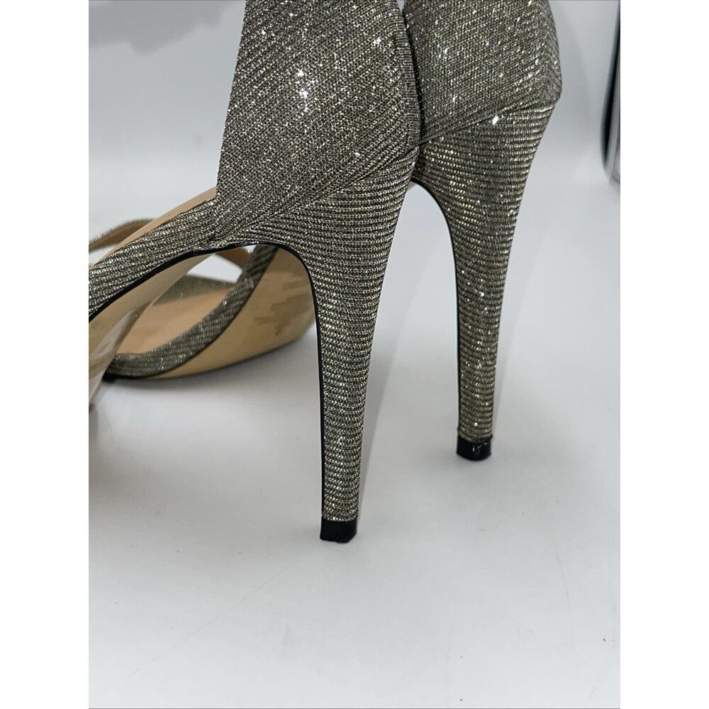 EXPRESS Womens Size 9 Silver High‎ Heel Shoe Pumps Sandals
